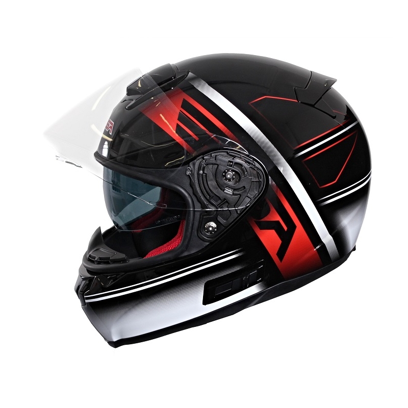 Přilba na motorku RSA SR-01 černo-červeno-bílá výprodej