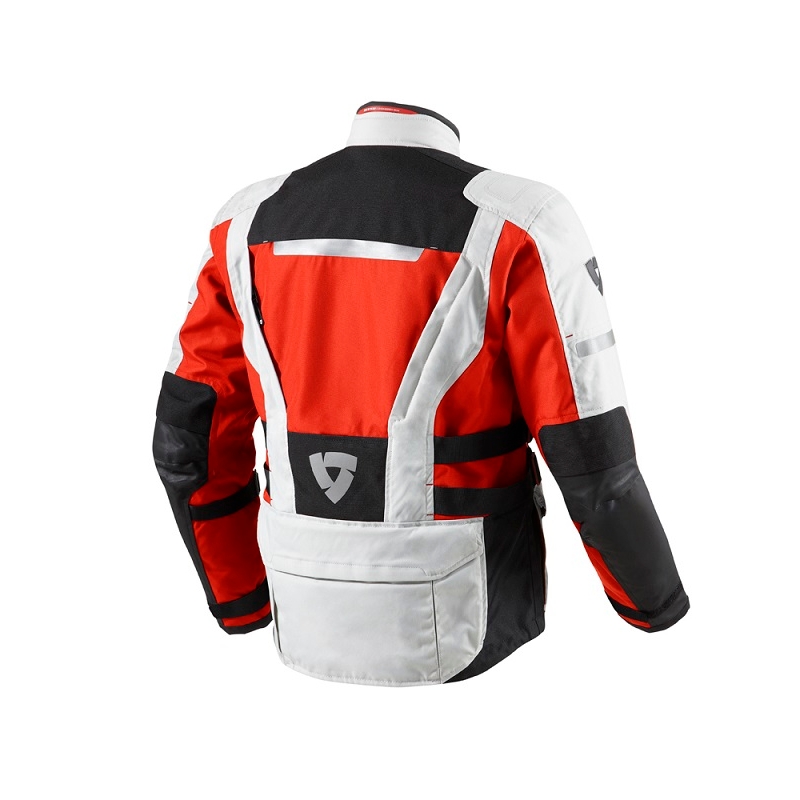 Bunda na motorku Revit Sand 2 stříbrno/červená výprodej