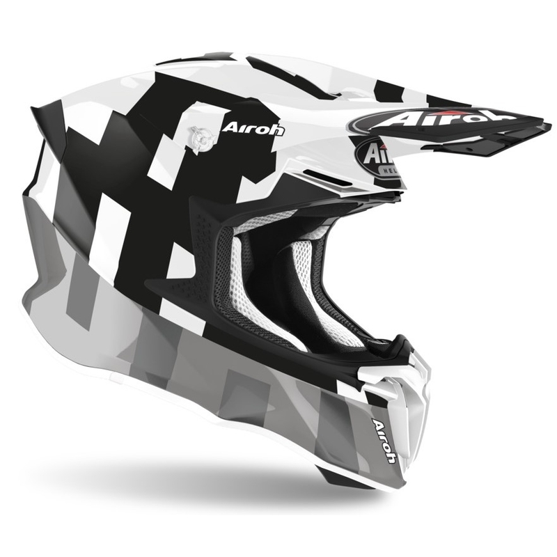 Motokrosová přilba Airoh Twist 2.0 Frame bílo-černá výprodej