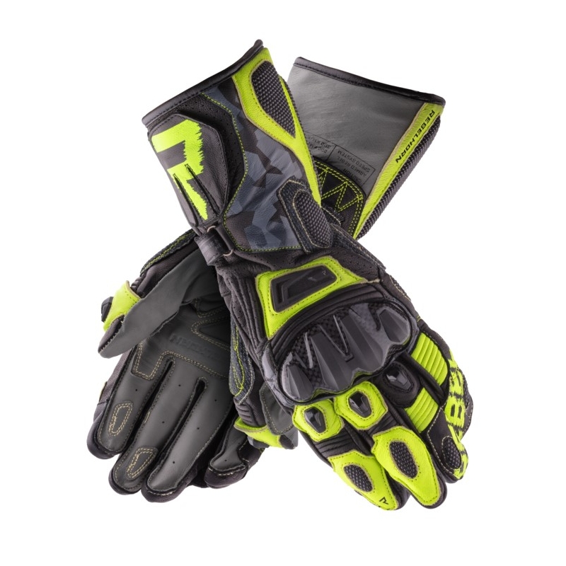Мотоциклетни ръкавици Rebelhorn Rebel black-camo-fluo yellow разпродажба