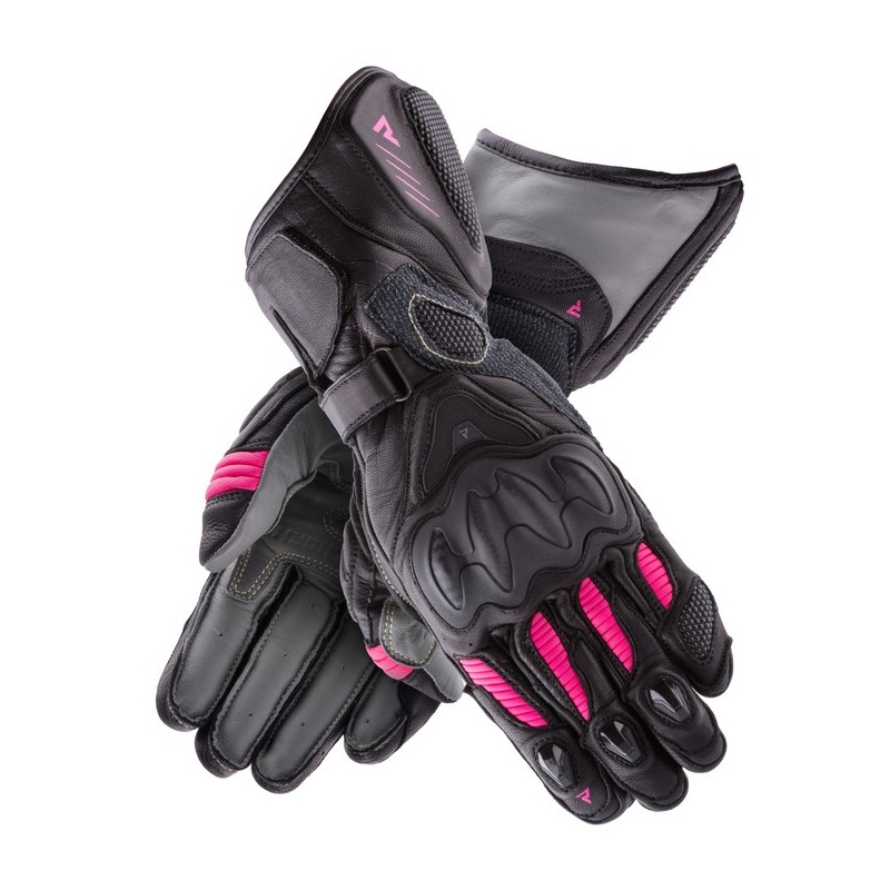 Дамски мотоциклетни ръкавици Rebelhorn Rebel Black and Pink разпродажба