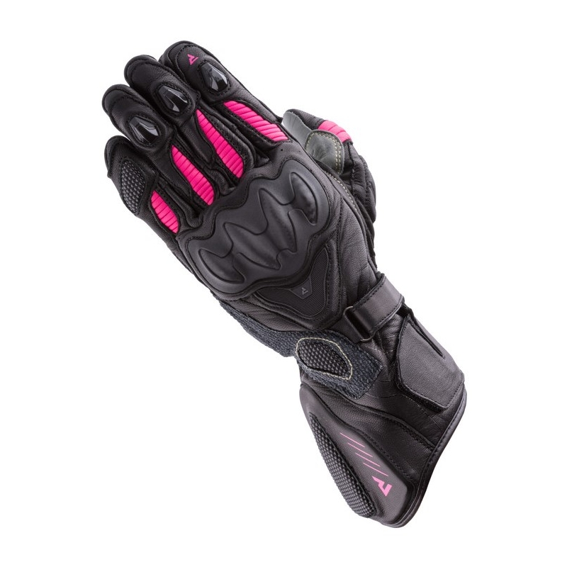 Дамски мотоциклетни ръкавици Rebelhorn Rebel Black and Pink разпродажба