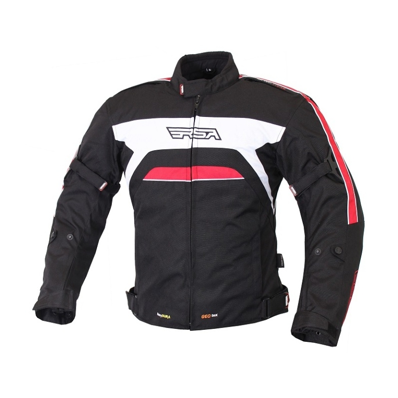 Bunda na motorku RSA Iron černo-červená výprodej