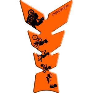 Капак на резервоара за гориво Печат - Moon fluo orange