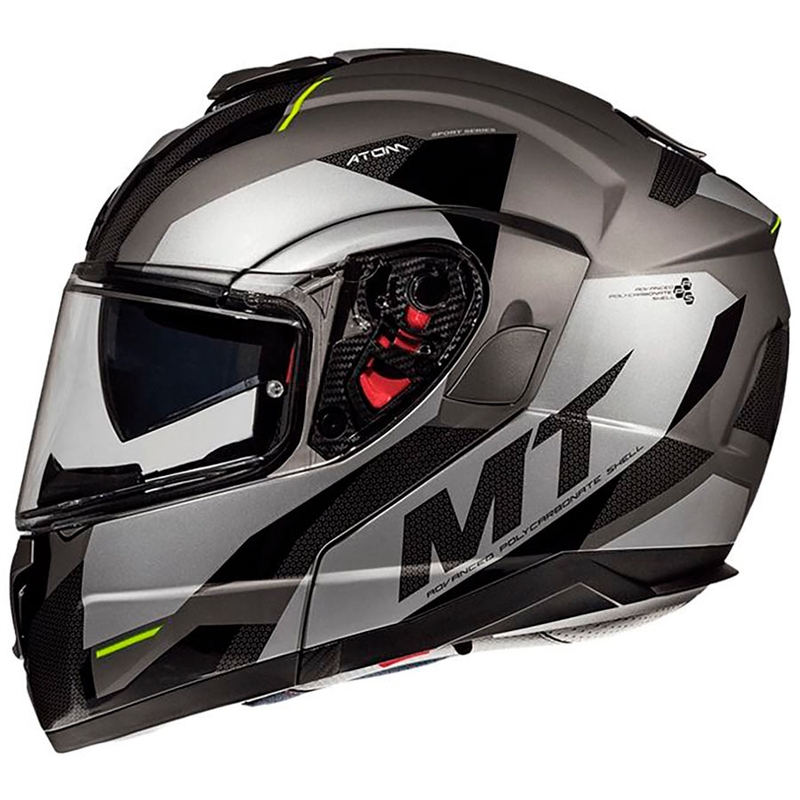 Vyklápěcí přilba na motorku MT Atom SV TRANSCEND E2 šedá výprodej