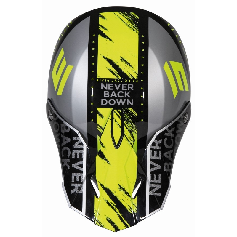 Motokrosová přilba Shot Furious Draw černo-šedo-fluo žlutá