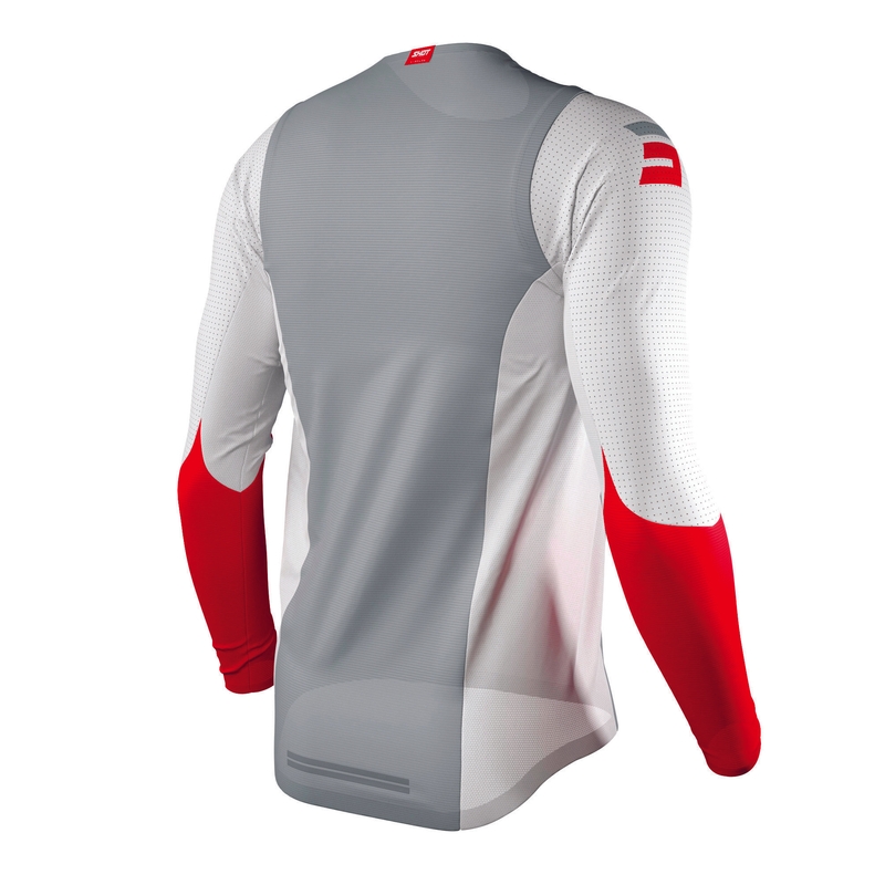Дреха за мотокрос Shot Aerolite Airflow сиво-бяло-червена разпродажба