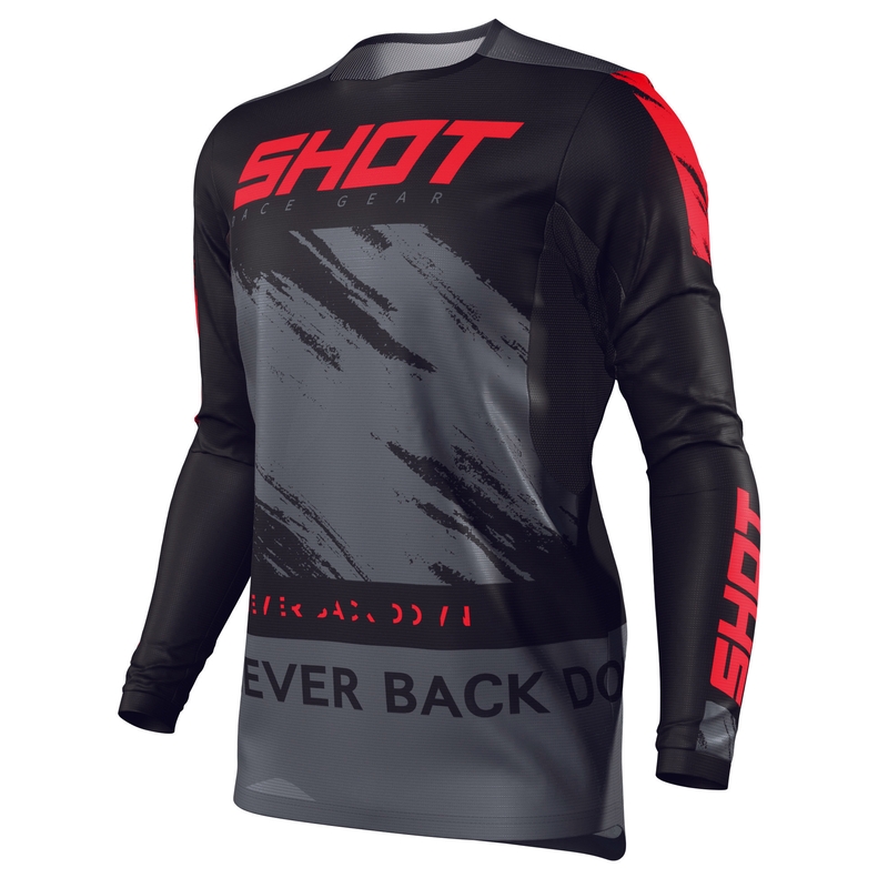Motokrosový dres Shot Contact Draw černo-červený výprodej