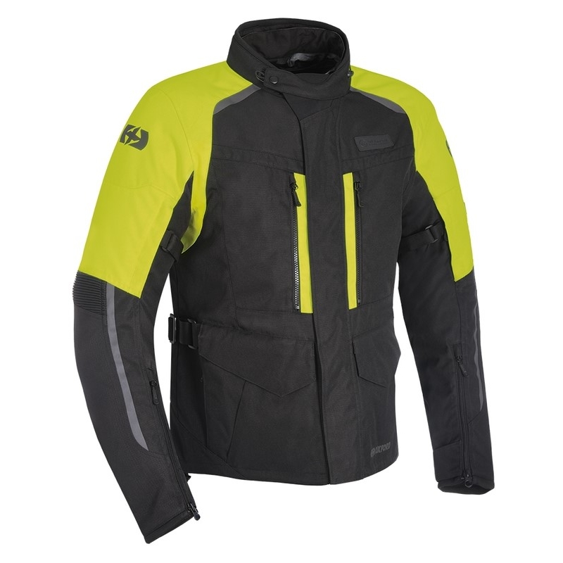 Bunda na motorku Oxford Advanced Continental černo-fluo žlutá