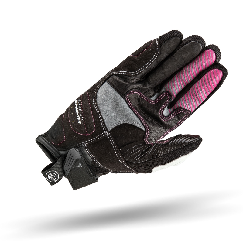 Дамски ръкавици за мотоциклетизъм Shima Blaze Black, White and Pink разпродажба