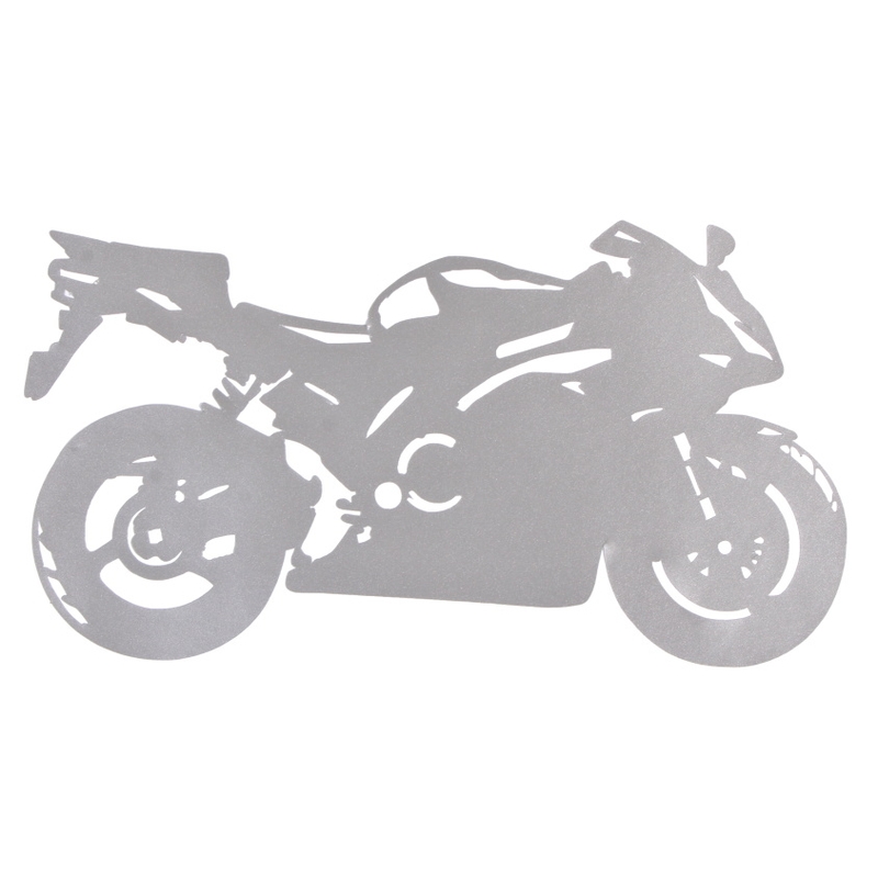 Стикер силует Sport Bike сребро