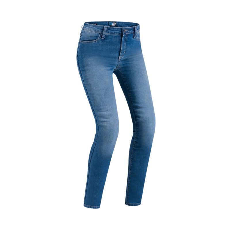 PMJ Skinny Motorcycle Jeans Blue за жени разпродажба