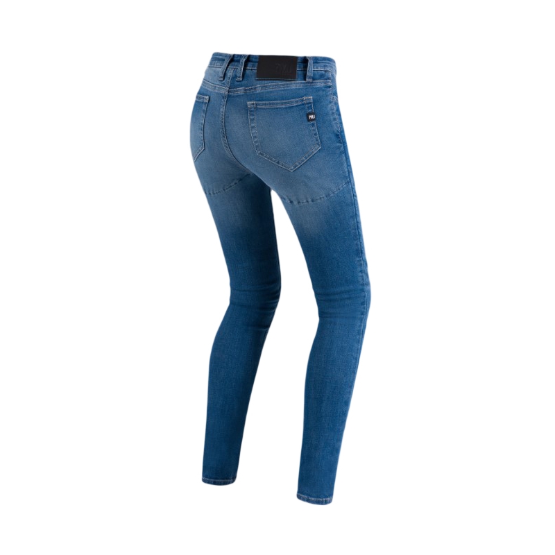 PMJ Skinny Motorcycle Jeans Blue за жени разпродажба