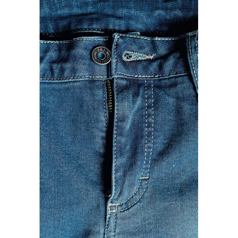 PMJ Skinny Motorcycle Jeans Blue за жени разпродажба