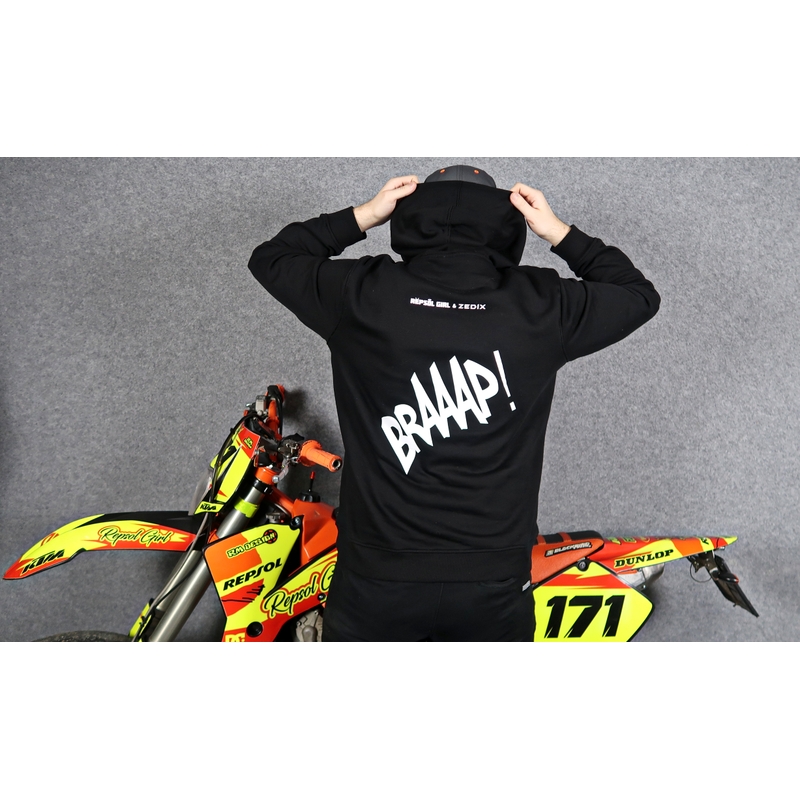 Мъжки суитшърт с качулка SUPERMOTO black