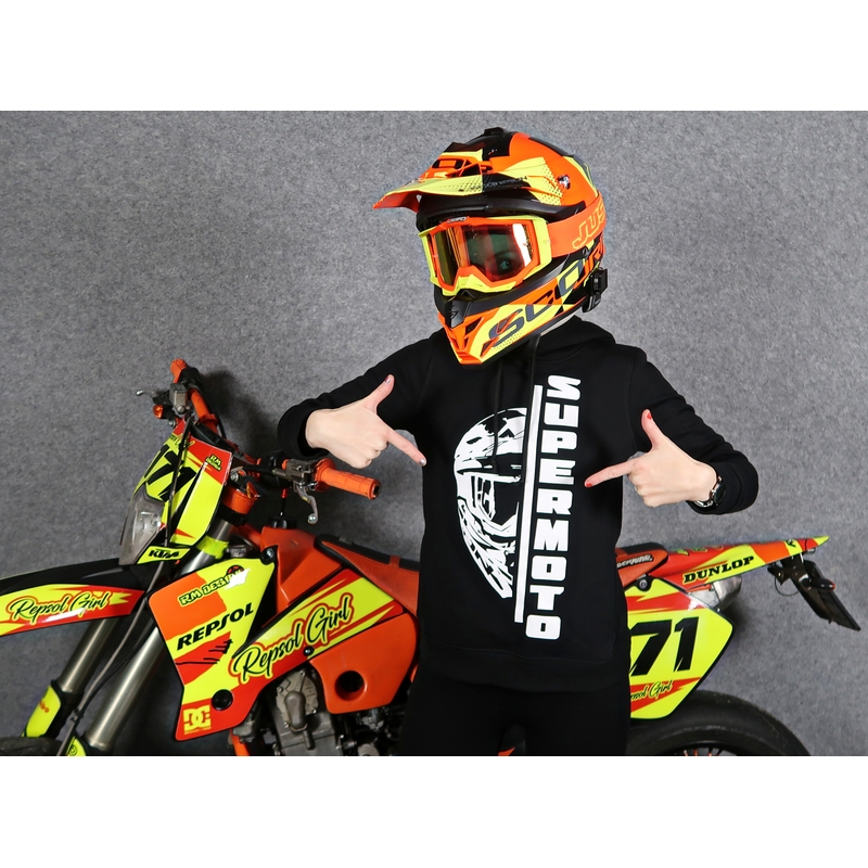 Дамски суитшърт SUPERMOTO черен разпродажба