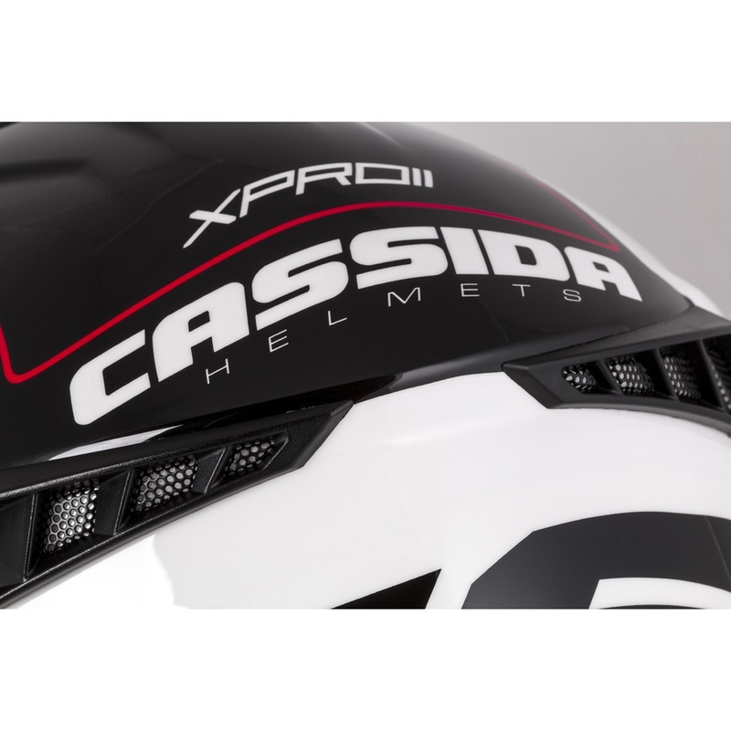 Каска за мотокрос Cassida Cross Pro II Contra бяло-червено-черна