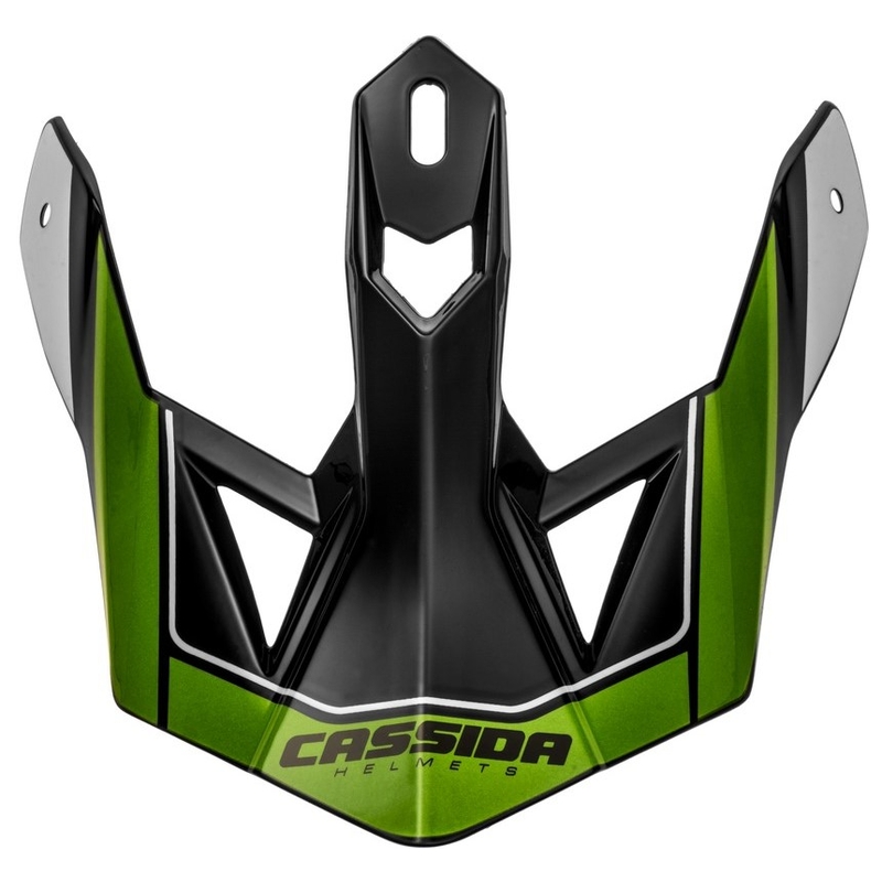 Cassida Cross Pro II каска с визьор черно-сиво-бяло-зелено