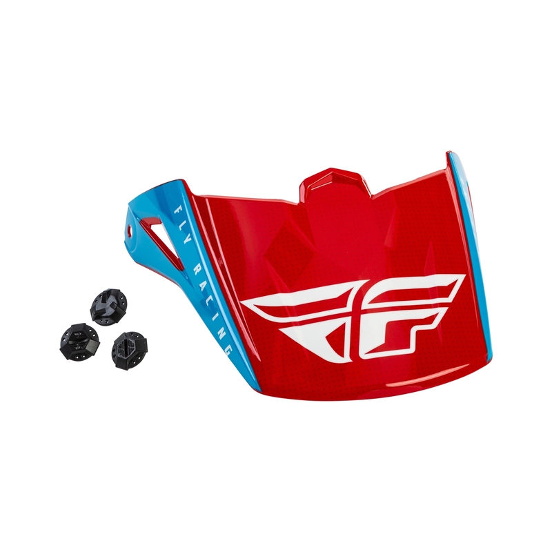 Визьор за каска за FLY Racing Kinetic Straight червено-бяло-синьо