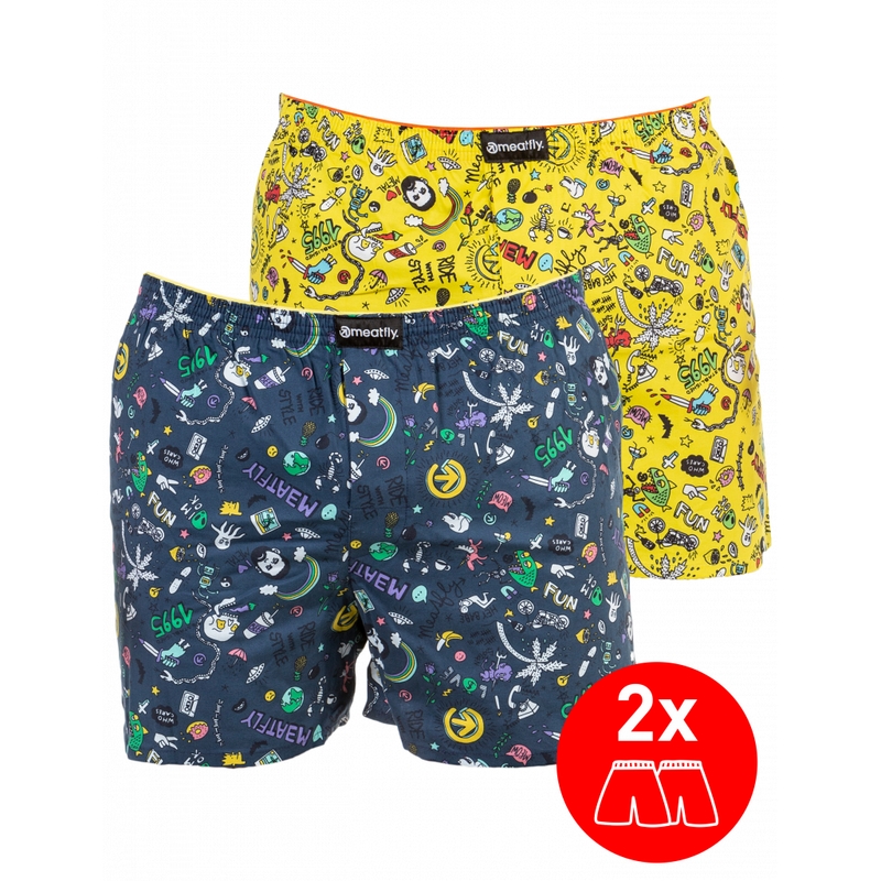 Boxerky Meatfly Agostino Double pack - Jamm výprodej