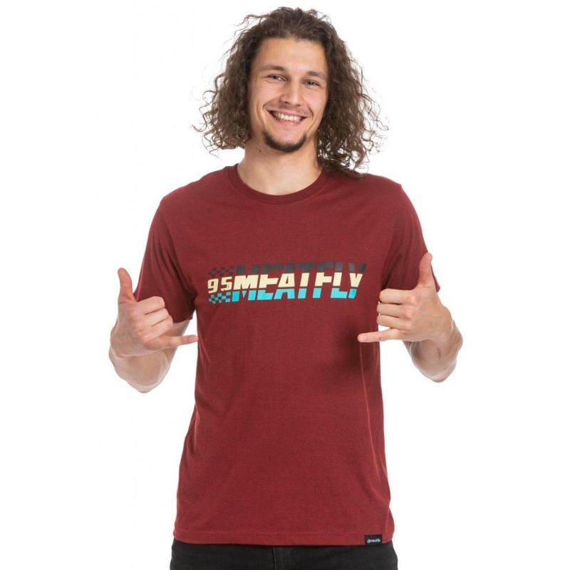 Тениска Meatfly Rust red