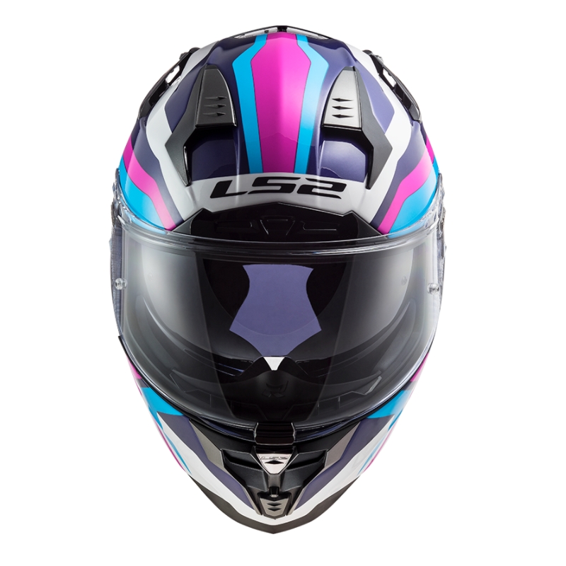 Integrální přilba na motorku LS2 FF327 Challenger Galactic bílo-modro-růžová výprodej