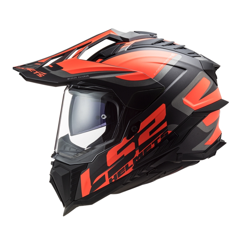 Ендуро каска LS2 MX701 Explorer Alter черно-оранжево-сива