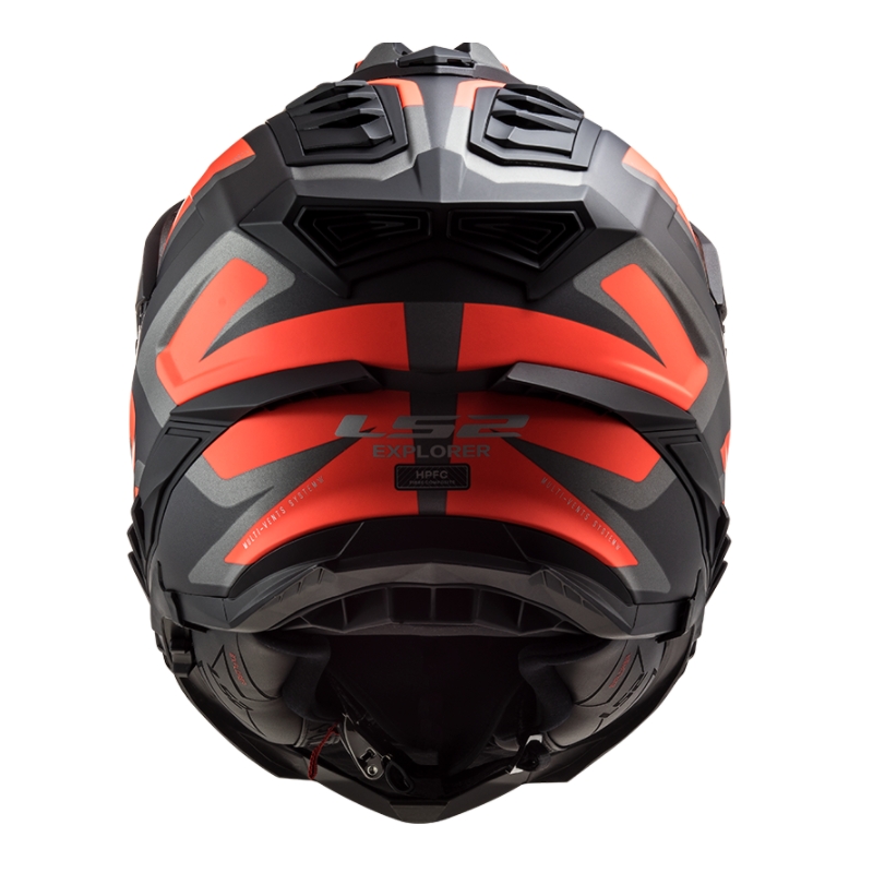 Ендуро каска LS2 MX701 Explorer Alter черно-оранжево-сива
