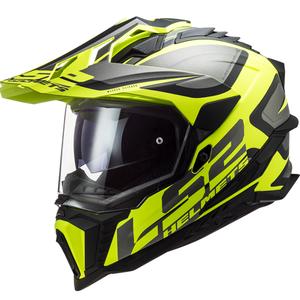 Каска за ендуро LS2 MX701 Explorer Alter черно-сиво-флуорово жълто