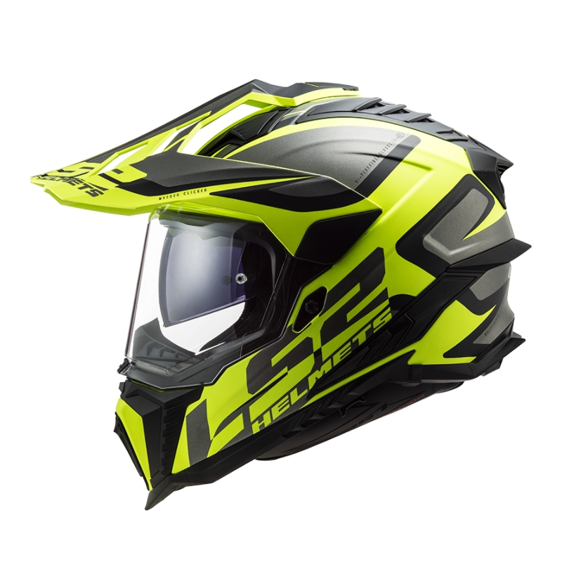 Каска за ендуро LS2 MX701 Explorer Alter черно-сиво-флуорово жълто