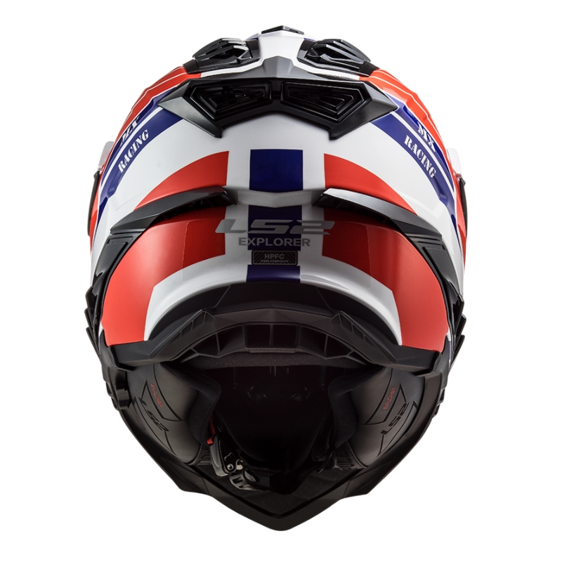 Enduro přilba LS2 MX701 Explorer Atlantis bílo-modro-červená výprodej