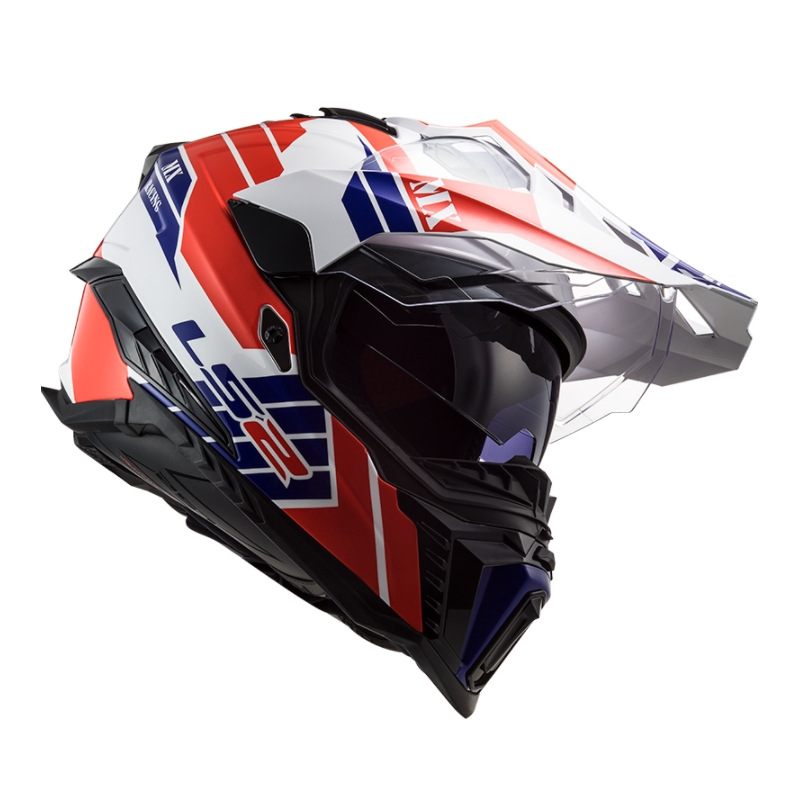 Enduro přilba LS2 MX701 Explorer Atlantis bílo-modro-červená výprodej