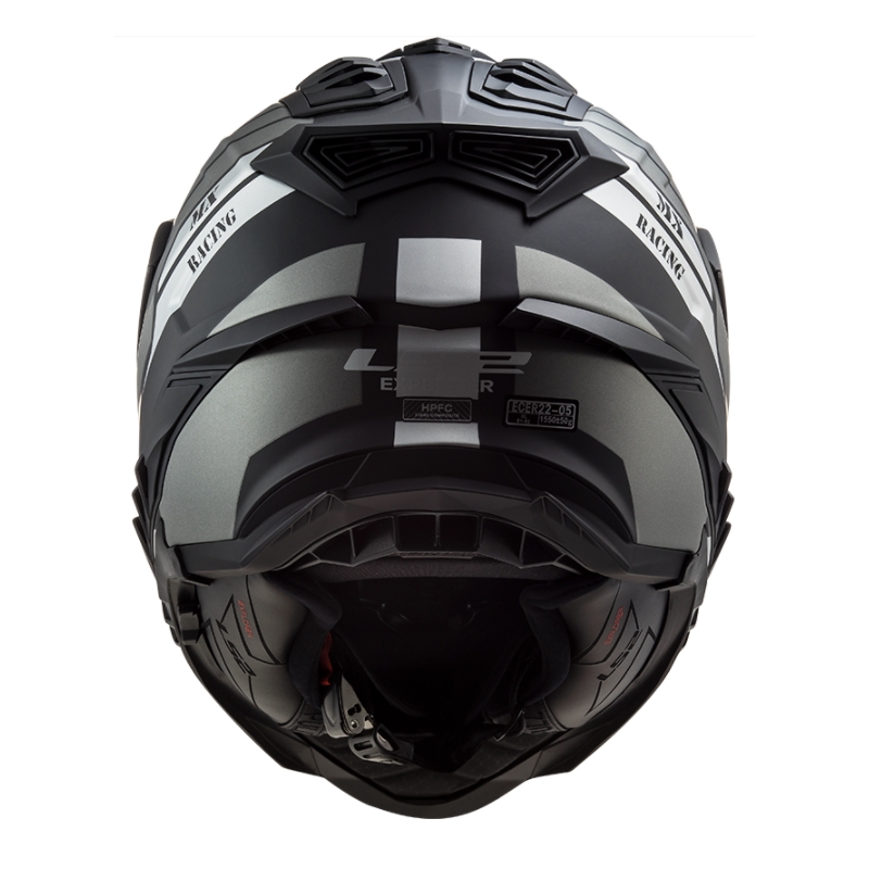 Каска за ендуро LS2 MX701 Explorer Atlantis черно-сиво-бяло