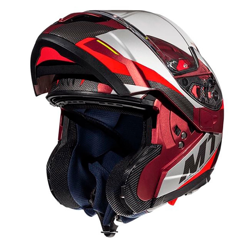 Vyklápěcí přilba na motorku MT Atom SV TRANSCEND F5 červená - II. jakost