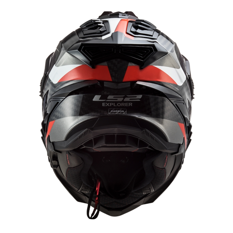 Enduro přilba LS2 MX701 Explorer C Frontier černo-červeno-bílá