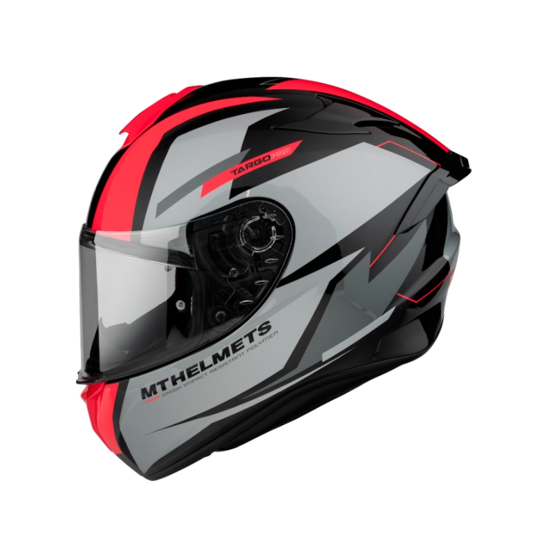 Integrální přilba na motorku MT FF106 Pro Targo Pro Sound černo-šedo-fluo červená výprodej
