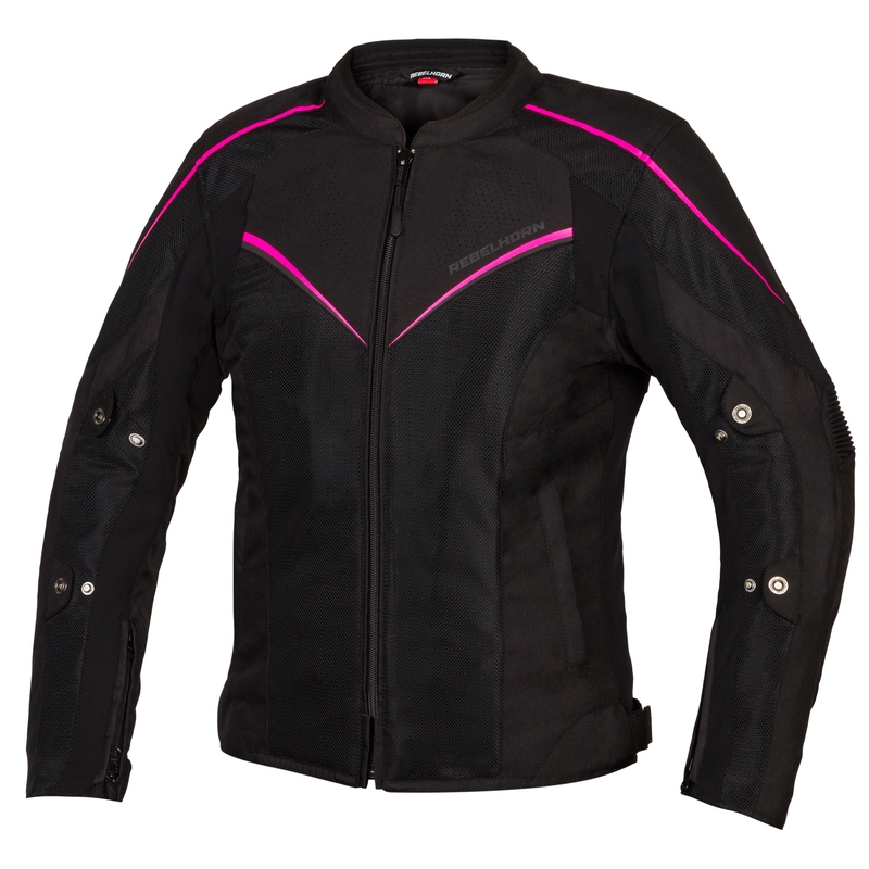 Мотоциклетно яке Rebelhorn Hiflow IV Black-Fluo Pink за жени разпродажба