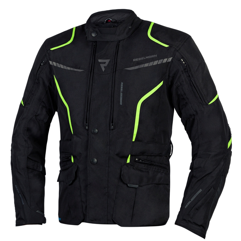 Мотоциклетно яке Rebelhorn Hiker III black-fluo yellow