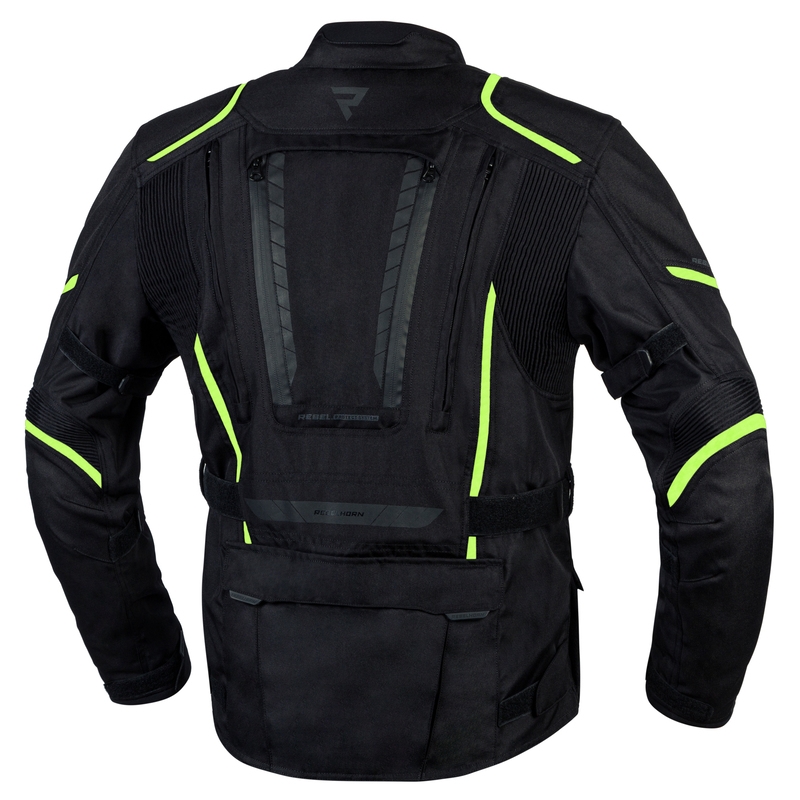 Мотоциклетно яке Rebelhorn Hiker III black-fluo yellow