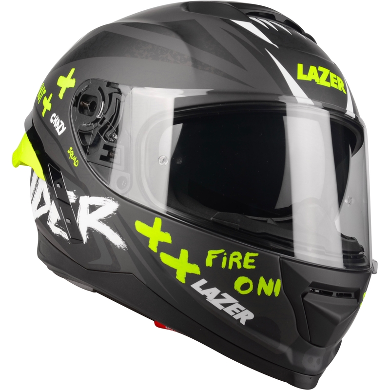 Интегрална мотоциклетна каска Lazer Rafale SR Ride Oni сиво-бяло-флуорово жълто разпродажба