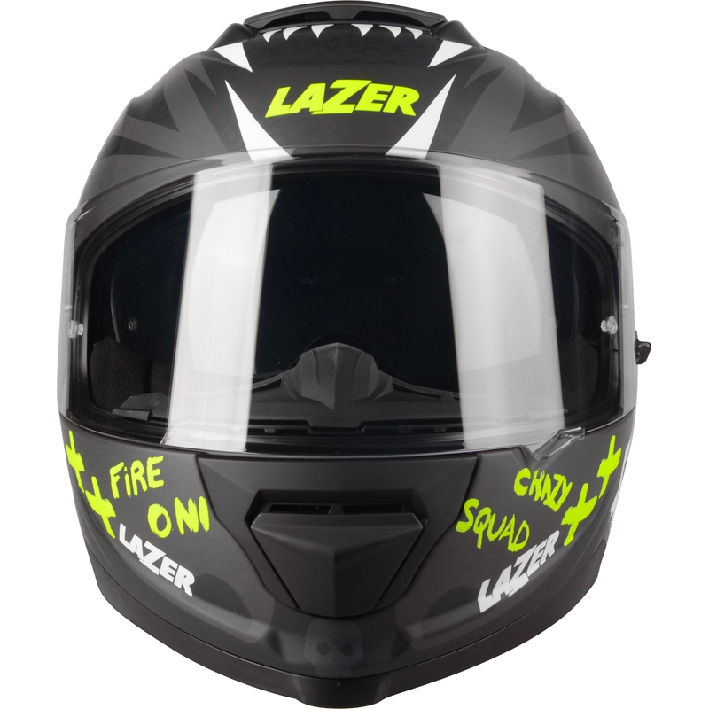 Интегрална мотоциклетна каска Lazer Rafale SR Ride Oni сиво-бяло-флуорово жълто разпродажба