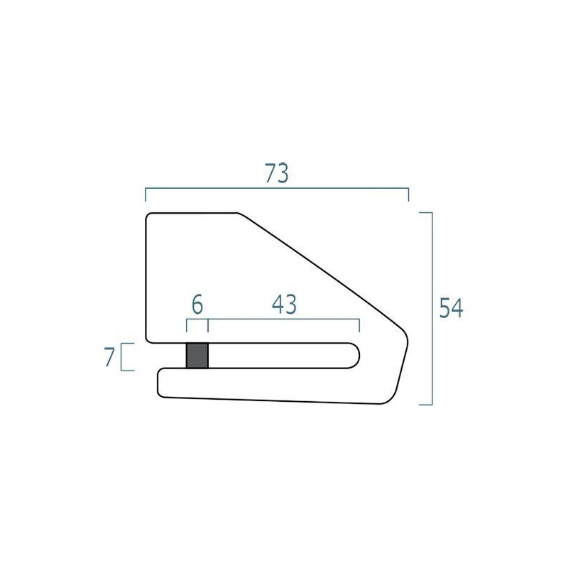 Zámek na kotoučovou brzdu XENA X1 žlutý