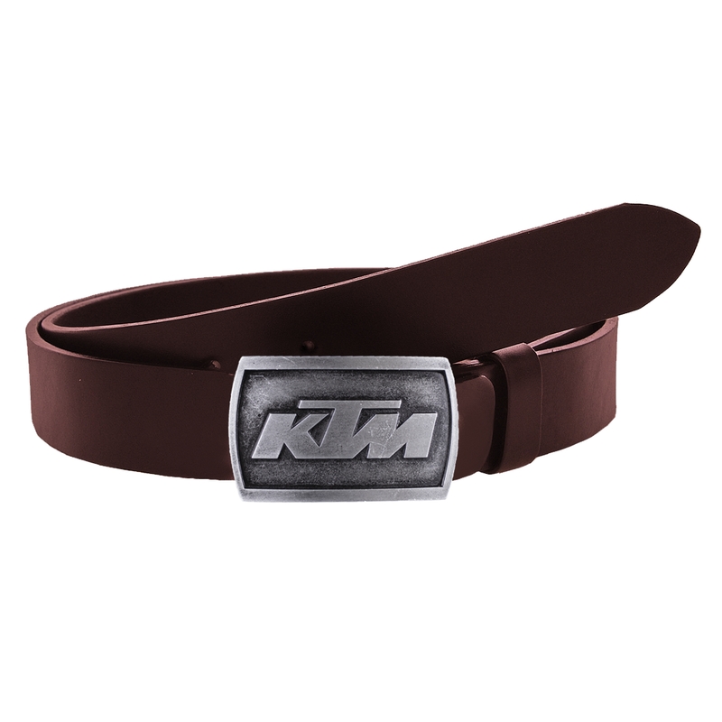 Кожен мото колан с катарама KTM кафяв
