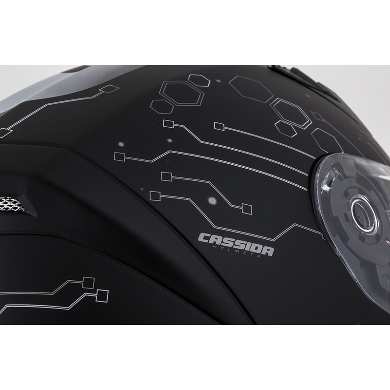 Cassida 3.0 Hack Vision Integral Мотоциклетна каска сиво-сребърно-черна матова разпродажба