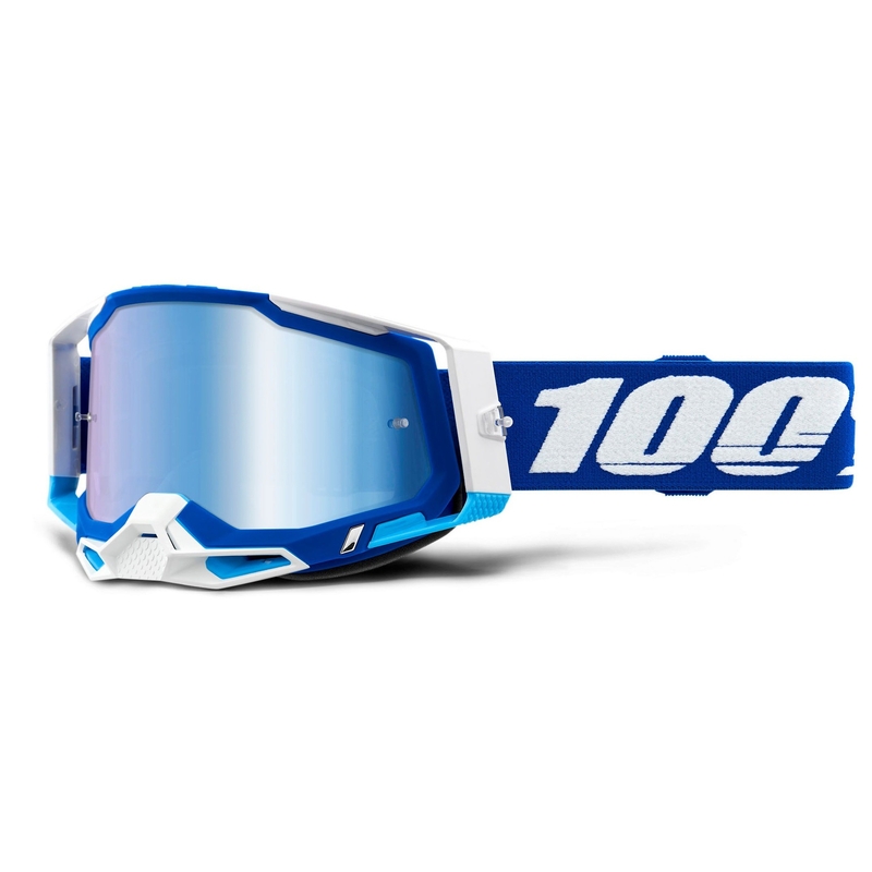 Motokrosové brýle 100% RACECRAFT 2 modré (modré zrcadlové plexi) výprodej