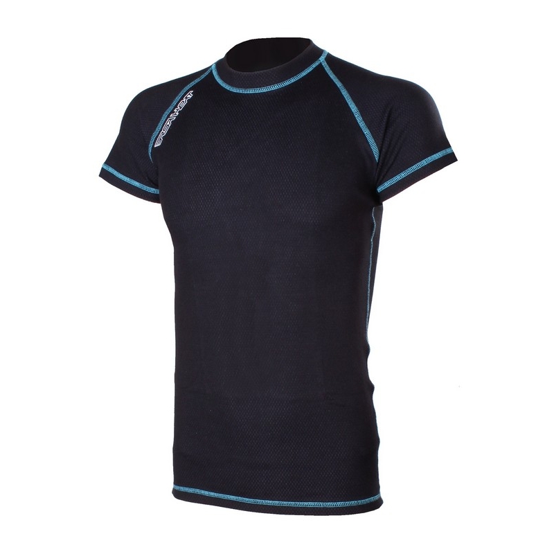 Термо тениска RSA Heat черно-синя с къс ръкав