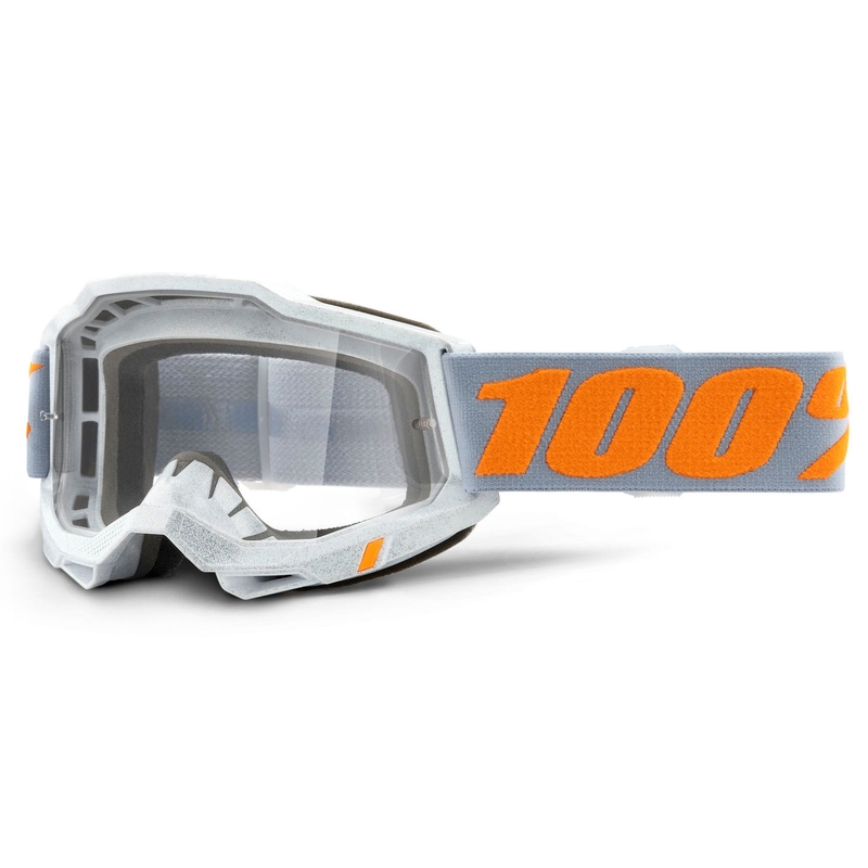 Motokrosové brýle 100% ACCURI 2 šedo-oranžové (čiré plexi)