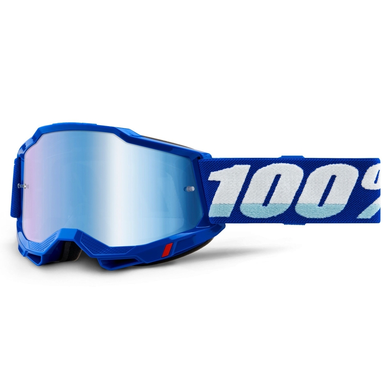 Очила за мотокрос 100% ACCURI 2 blue (син огледален плексиглас)