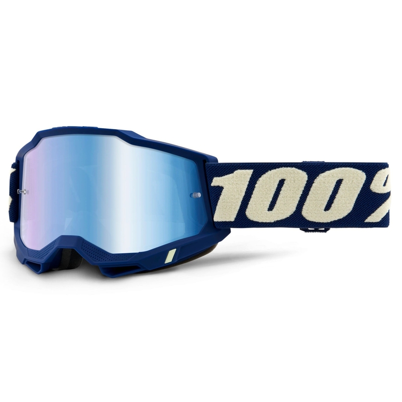 Motokrosové brýle 100% ACCURI 2 tmavě modré (modré zrcadlové plexi)