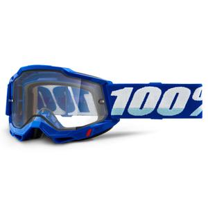 Очила за мотокрос 100% ACCURI 2 сини (двойно прозрачен плексиглас)